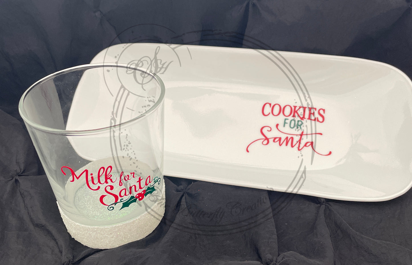 Decorative "cookies and milk" set