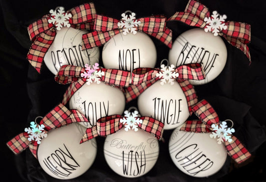 RD Thick Black Letters Ornament