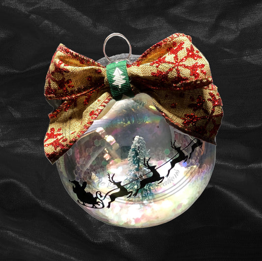 Santa in Sleigh Ornament