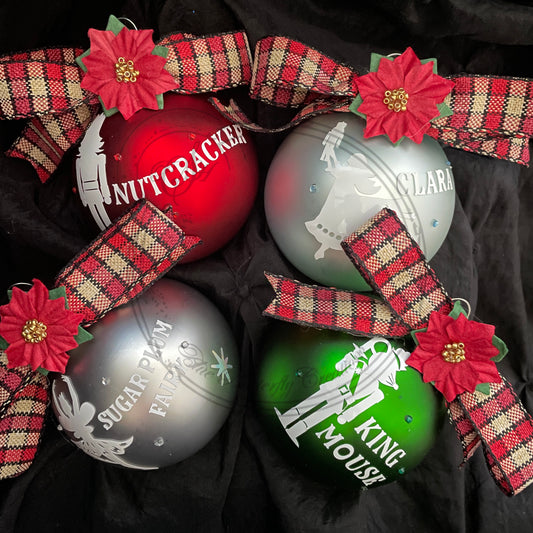 Set of 4 - Ballet Nutcracker Ornaments