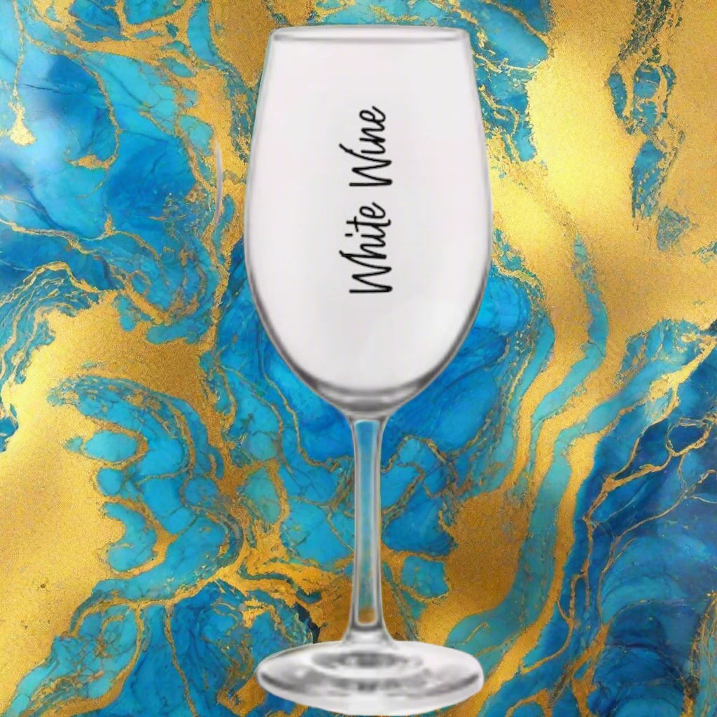 White wine glass with stem - to personalize