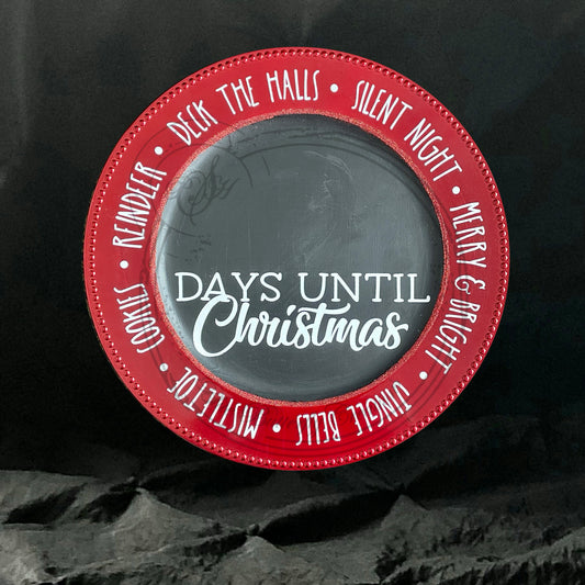 Decorative "Days until Xmas" plate
