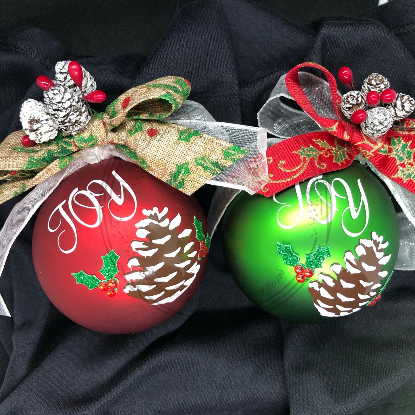 Joy Pine Cone Ornament