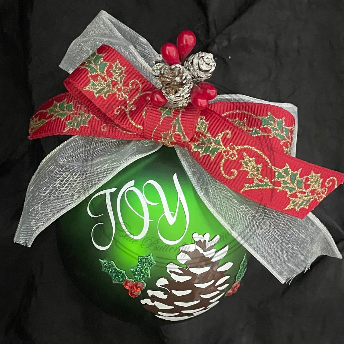 Joy & Believe Pine Cone Ornament