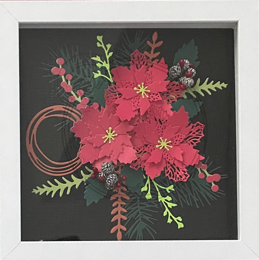 Decorative Poinsietta frame