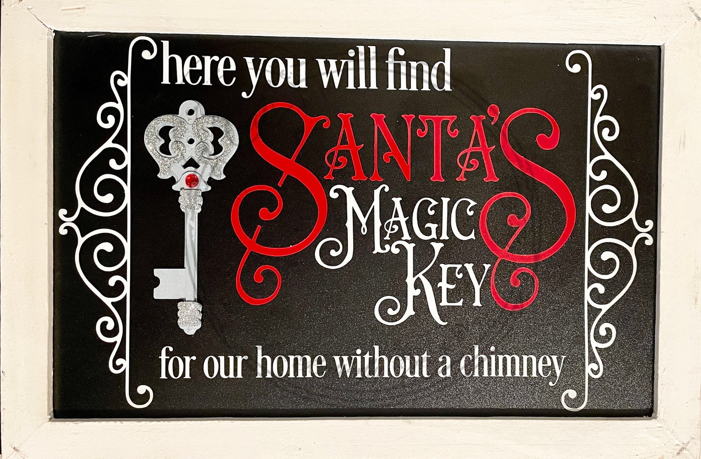 Decorative "Santa's Magic Key" frame