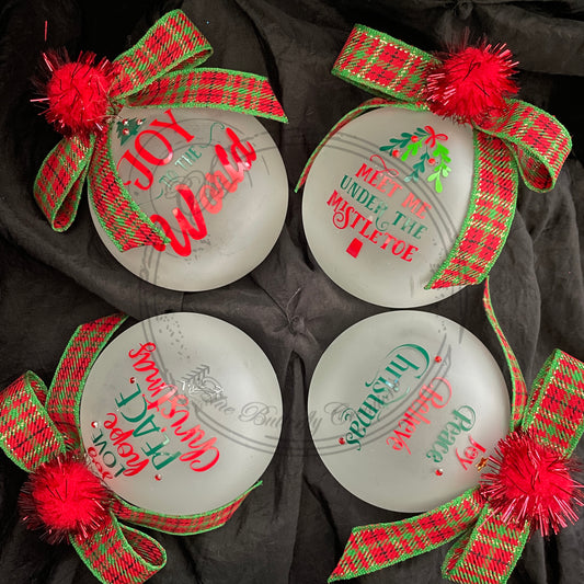 Set of 4 - Red&Green Xmas Ornaments