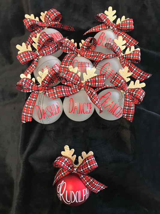 Set of 9 - Reindeers Ornaments