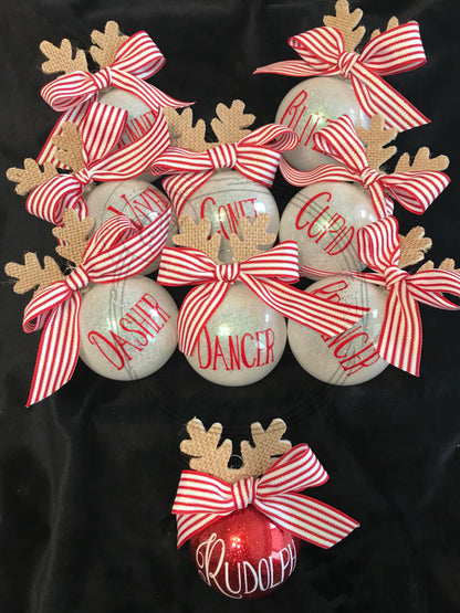 Set of 9 - Reindeers Ornaments