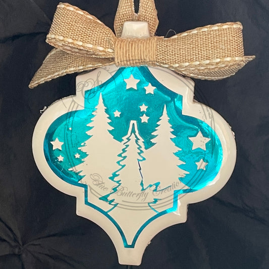 Tile Ornament - Night Trees