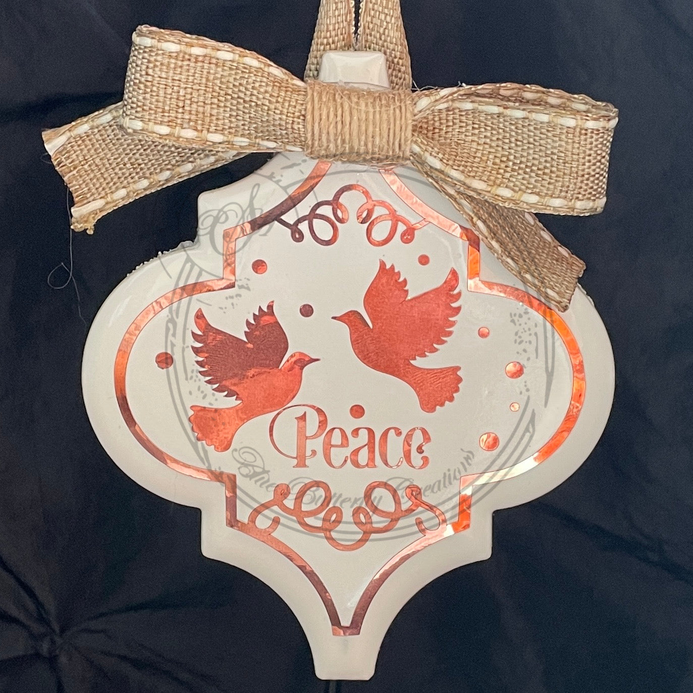Tile Ornament - Peace Doves
