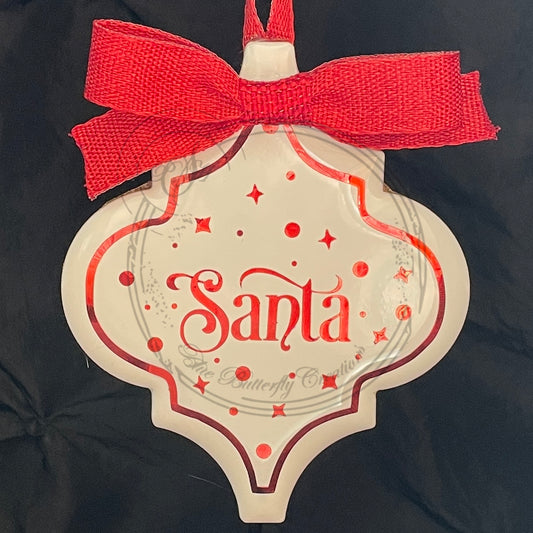 Tile Ornament - Santa