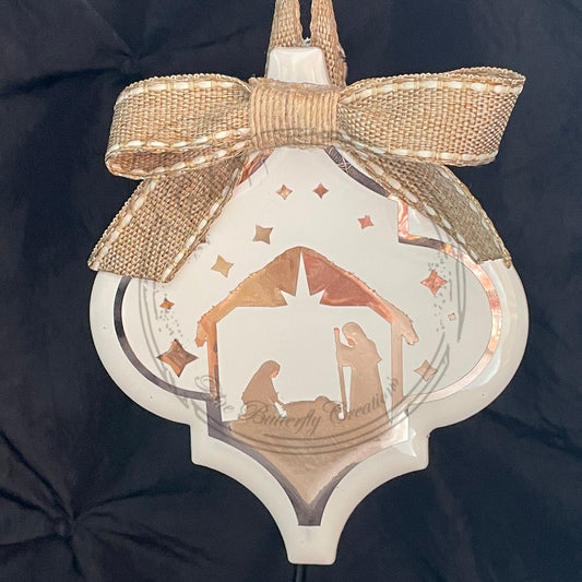 Tile Ornament - Nativity
